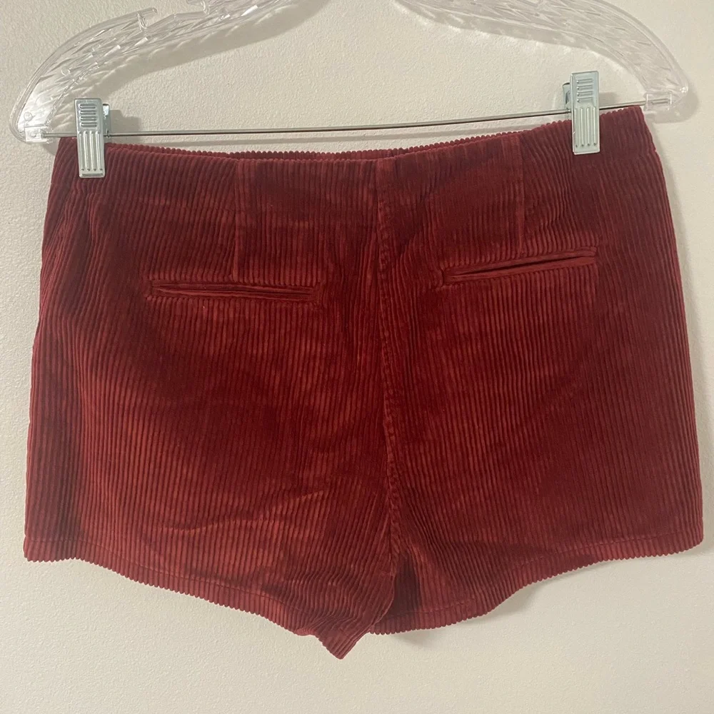 Forever 21 Red Corduroy High-Waist Women’s Shorts